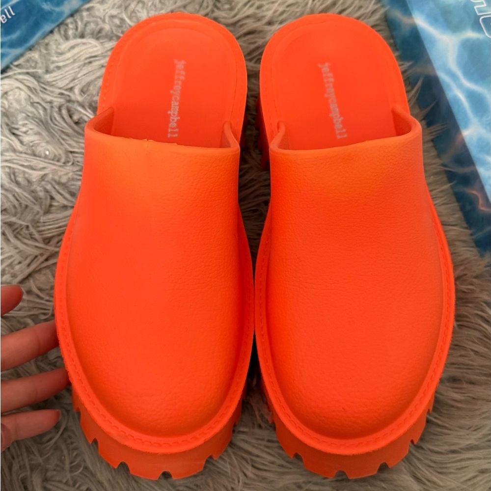 Jeffrey Campbell Orange Mules